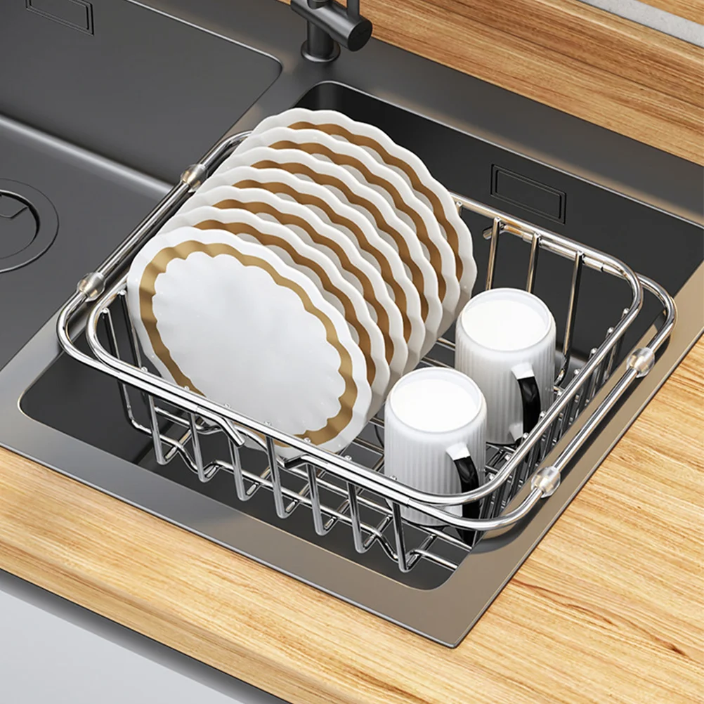 Expandable Dish Drying Rack Over The Sink Dish Draining Basket Stainless Steel Utensil Cutlery Holder Dish Drainer Drying Rack
Expandable Dish Drying Rack Over The Sink Dish Draining Basket Stainless Steel Utensil Cutlery Holder Dish Drainer Drying Rack