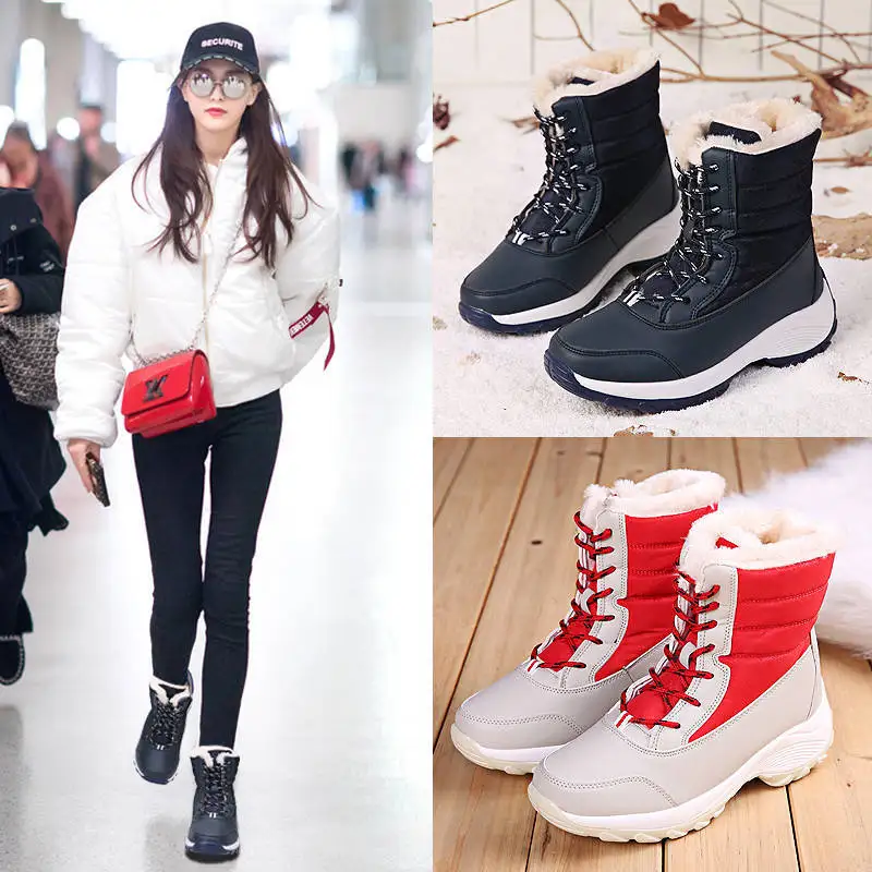 New 2023 Winter Fur Women's Snow Boots Non-slip Plush Warm Outdoor High Top Shoes Female Waterproof Platform Ankle Boots
New 2023 Winter Fur Women's Snow Boots Non-slip Plush Warm Outdoor High Top Shoes Female Waterproof Platform Ankle Boots