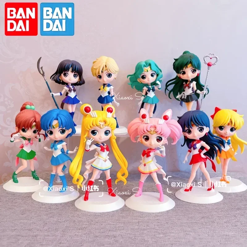 

Bandai Figuarts Qposket Sailor Moon Cosmos Tsukino Usagi Eternal Sailor Moon Anime Action Figures Model Desktop Ornaments Gift