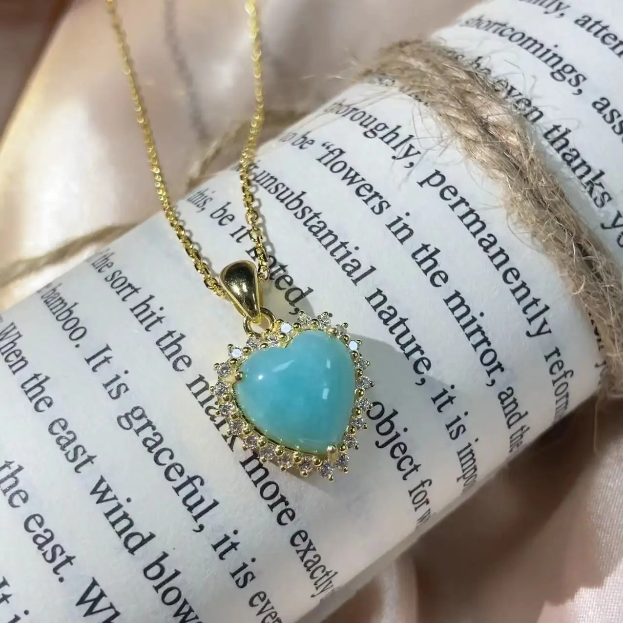 

Серебряный кулон в виде сердца из серебра S925 пробы, натуральный камень Tianhe, ожерелье в виде синего сердца