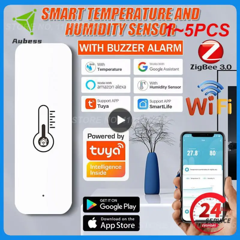 1~5PCS Tuya Smart Wifi Temperature And Humidity Sensor Indoor Hygrometer Controller Monitoring For Alexa Home
1~5PCS Tuya Smart Wifi Temperature And Humidity Sensor Indoor Hygrometer Controller Monitoring For Alexa Home