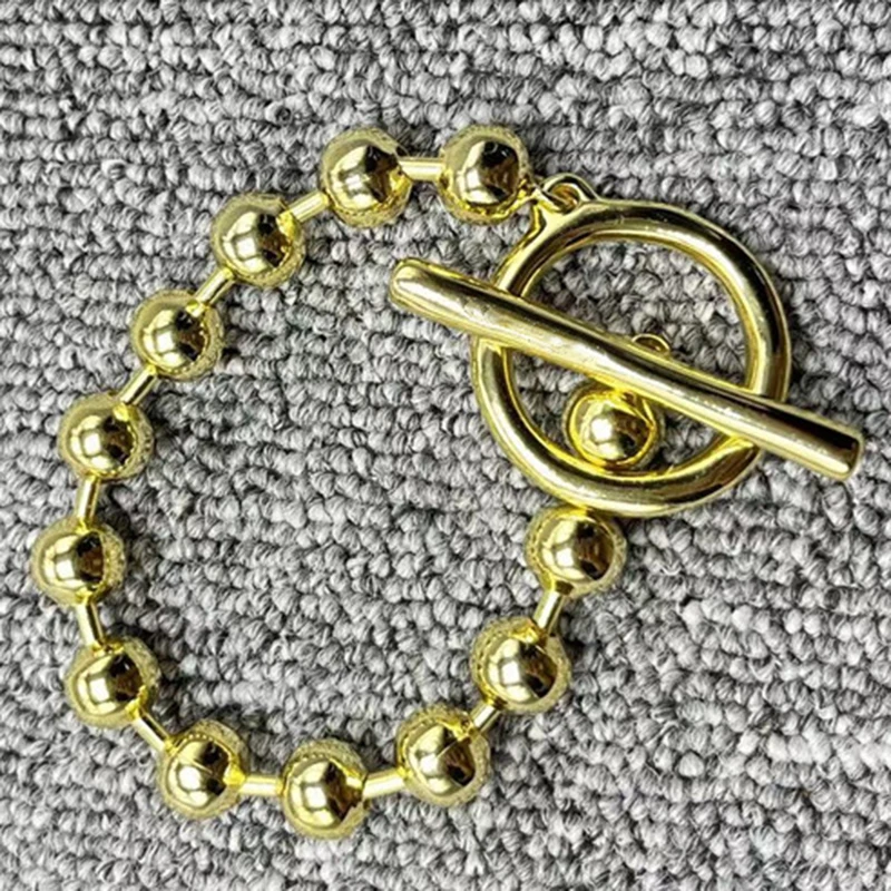 European and American Original Fashion Electroplating 925 Silver 14 K Gold Charm Beads Bracelet Trend Luxury Jewelry Gift
European and American Original Fashion Electroplating 925 Silver 14 K Gold Charm Beads Bracelet Trend Luxury Jewelry Gift