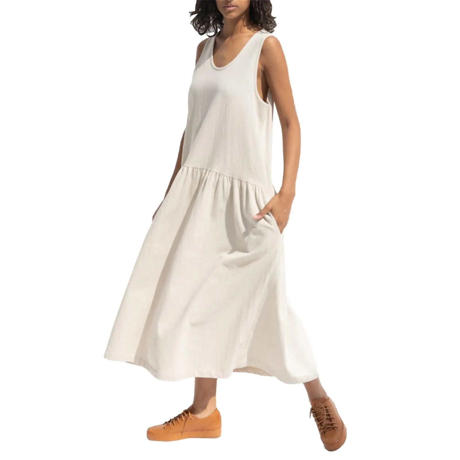 

Women'S Summer Cutout Dress Casual Sleeveless A-Line Layered Swing Tank Top Dress Beach Vacation Dresses For Women 2024 원피스