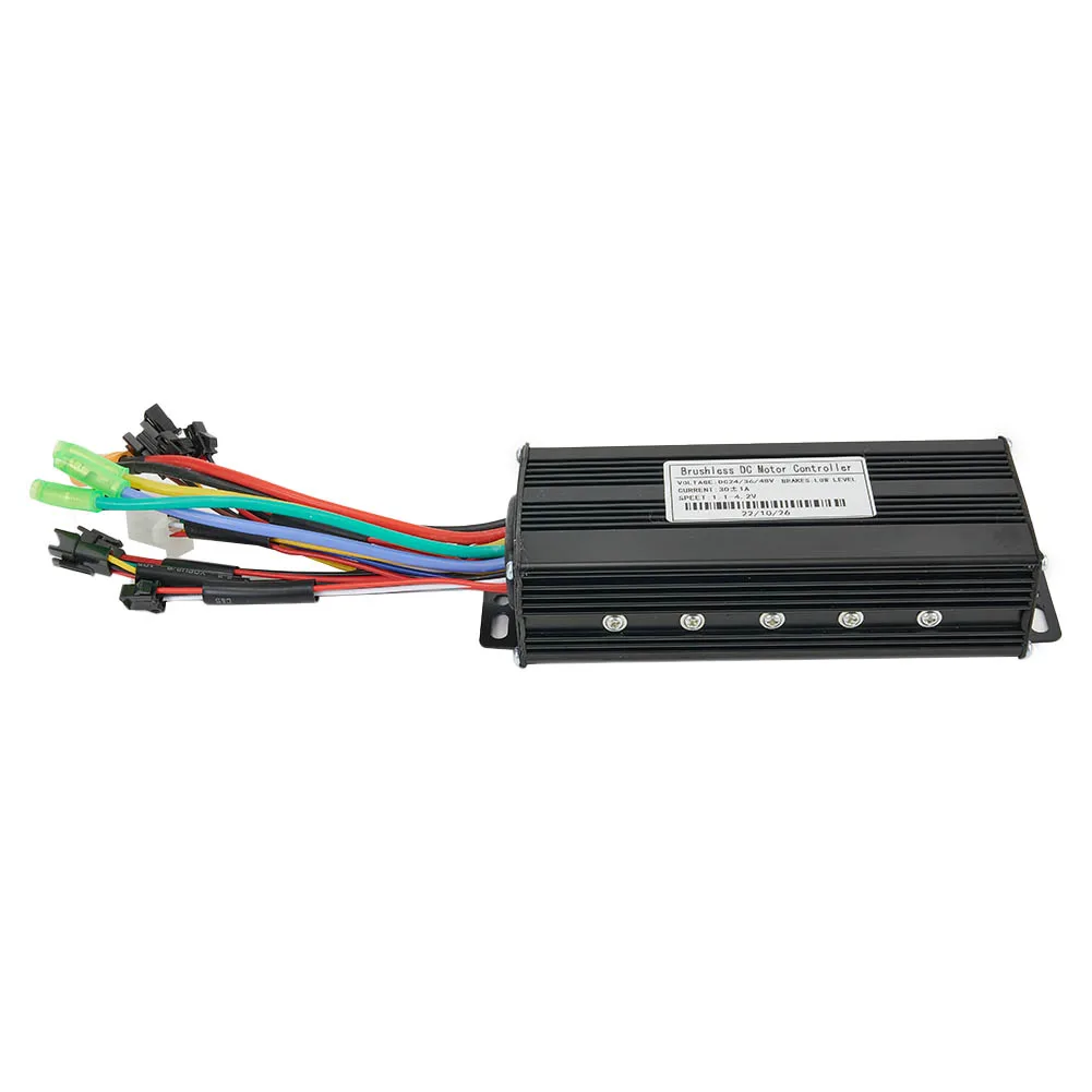 Brushless Controller Controller Durable E-bike JN Quality Sine 24/36/48V Applicable Hall Motor Black Practical
Brushless Controller Controller Durable E-bike JN Quality Sine 24/36/48V Applicable Hall Motor Black Practical