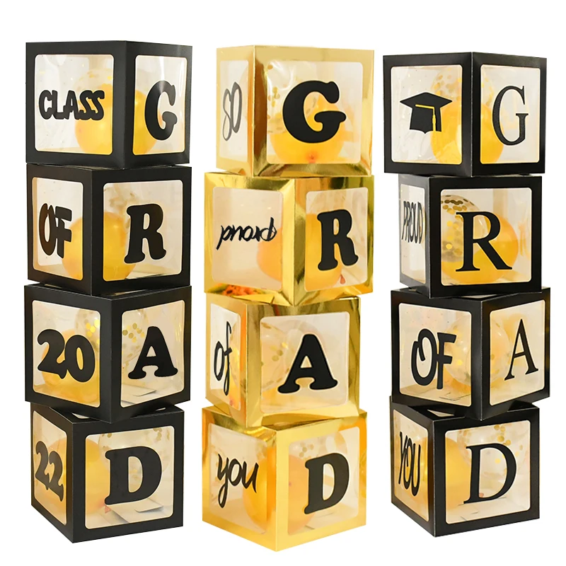 Transparent Graduation Balloon Box "CLASS OF 2022" and "PROUD OF YOU" Letter Graduation High School Graduation Party Decorations
Transparent Graduation Balloon Box "CLASS OF 2022" and "PROUD OF YOU" Letter Graduation High School Graduation Party Decorations