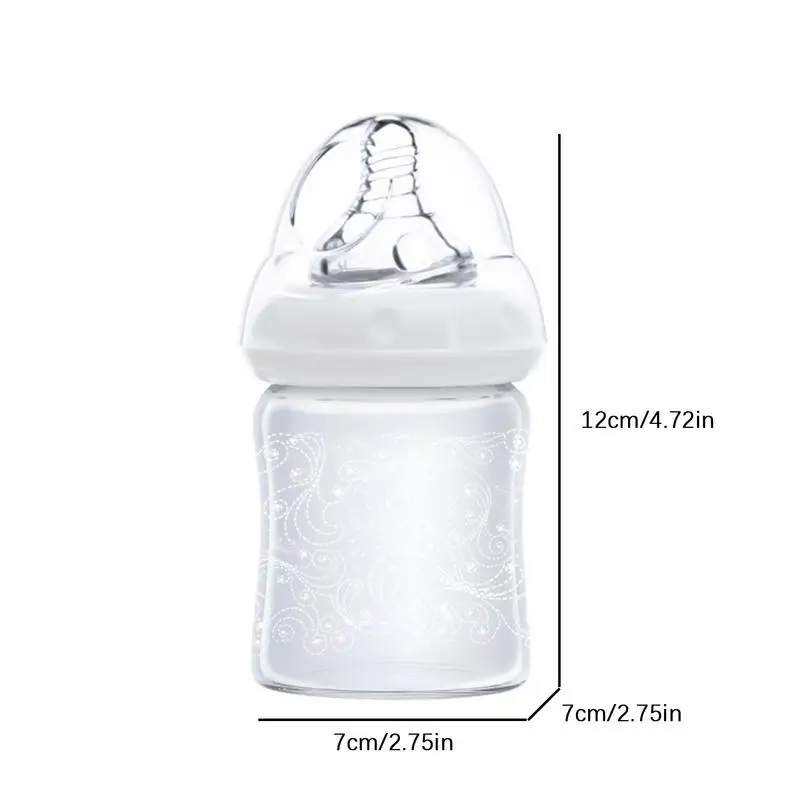

Бутылочка для младенцев, стеклянная бутылочка для кормления новорожденных с широким уровнем защиты от коликов, вздутия молока, бутылочка для кормления младенцев 0-3 мес. без БФА
