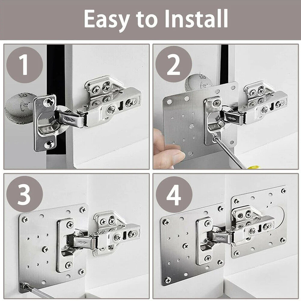 Cupboard Door Fixing Cabinet Hinge 0.8mm Thick 1/2/4/10 Pcs Hinge Repair Plate Hinge Repair Tool Plate Hinge Fixing Plate
Cupboard Door Fixing Cabinet Hinge 0.8mm Thick 1/2/4/10 Pcs Hinge Repair Plate Hinge Repair Tool Plate Hinge Fixing Plate