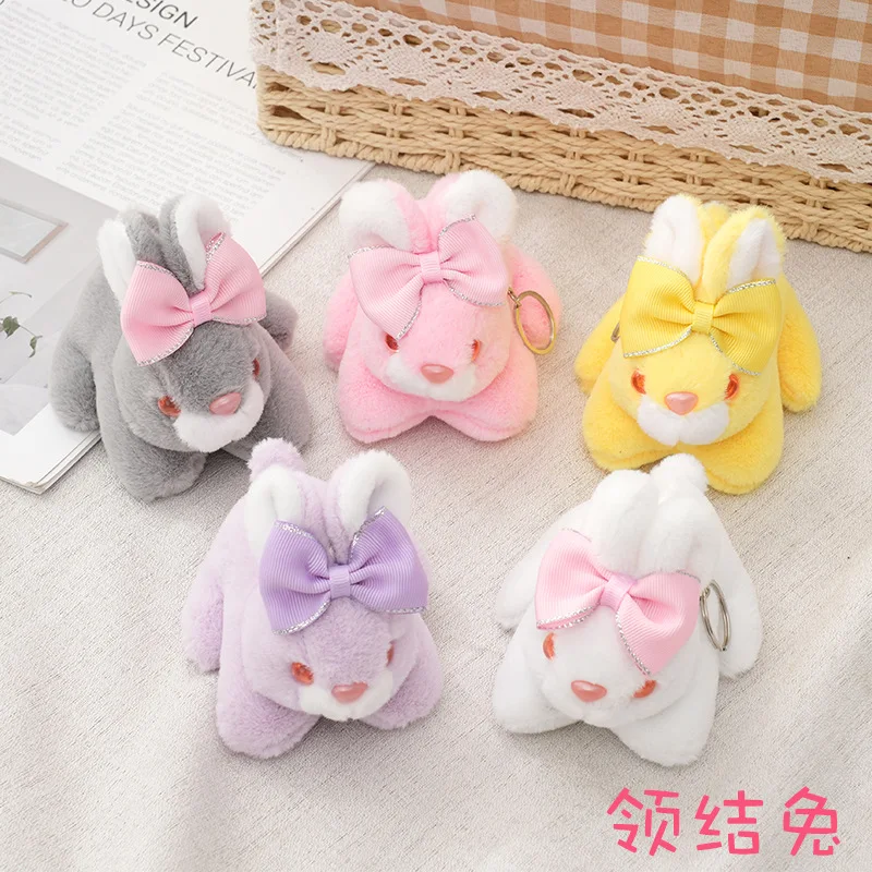 

30pcs/lot Wholesale Doll Couple Bow Tie Rabbit Girl Heart Plush Toy Pendant Backpack,Deposit First to Get Discount much,