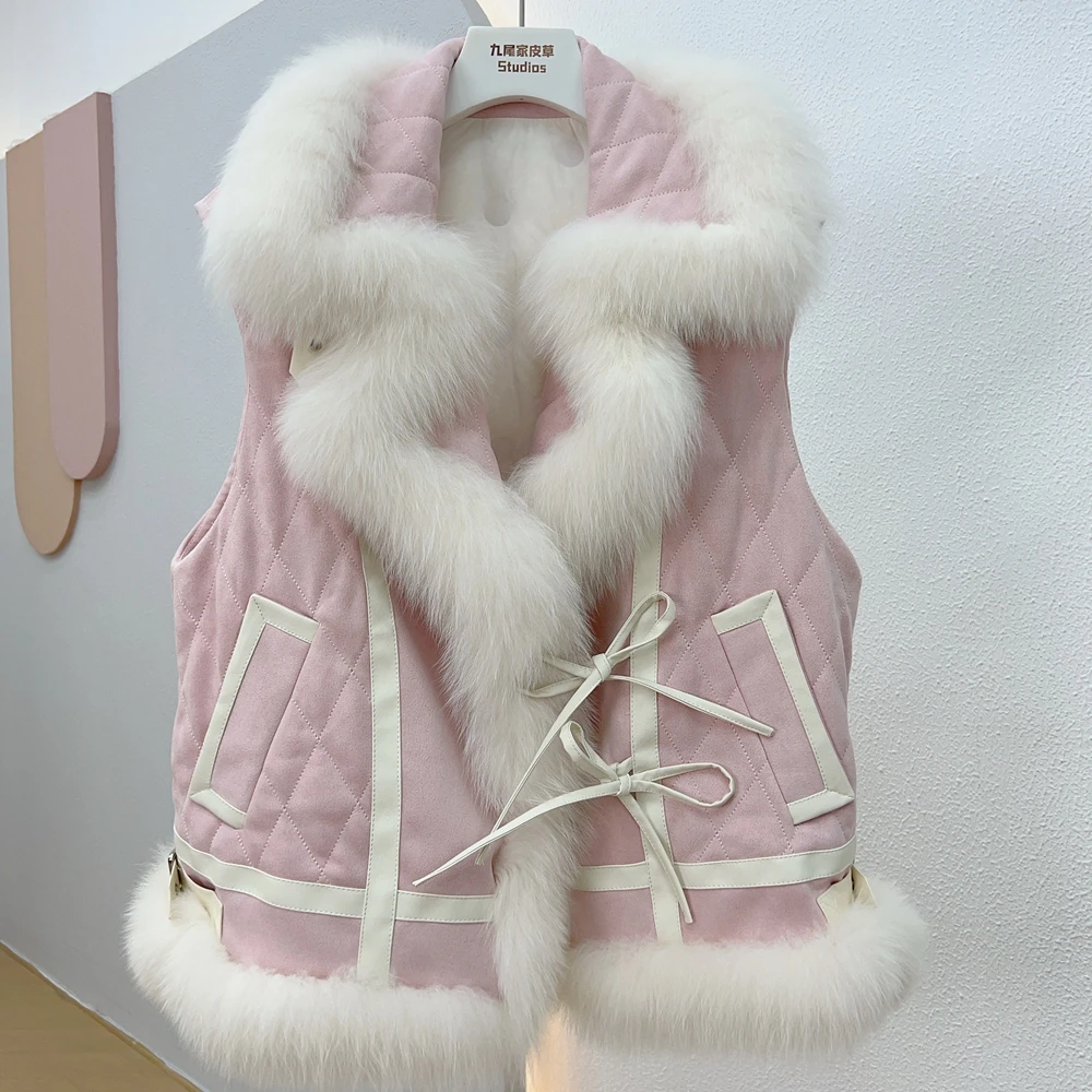 2023 Winter New Fashion Goose Down Vest Natural Fox Fur Collar Waistcoat Womens Luxury Puffer Jackets Clothing
2023 Winter New Fashion Goose Down Vest Natural Fox Fur Collar Waistcoat Womens Luxury Puffer Jackets Clothing