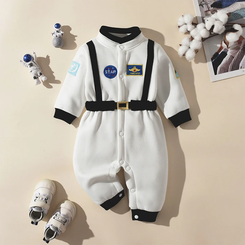 BeQeuewll Toddler Boys Girls Rompers Astronaut Style Patchwork Snap Closure Long Sleeve Kids Jumpsuits Fall Clothes Bodysuits
BeQeuewll Toddler Boys Girls Rompers Astronaut Style Patchwork Snap Closure Long Sleeve Kids Jumpsuits Fall Clothes Bodysuits