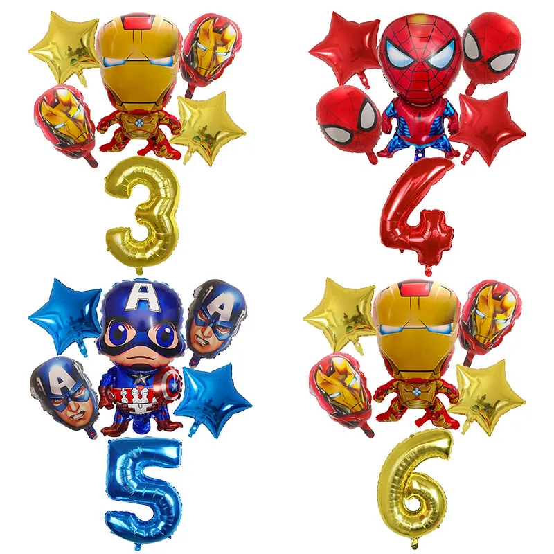 6Pcs Spiderman Number Balloon Set Avenger Superhero Air Globo Children Birthday Party Decorations Kids Toys Baby Shower Supplies
6Pcs Spiderman Number Balloon Set Avenger Superhero Air Globo Children Birthday Party Decorations Kids Toys Baby Shower Supplies
