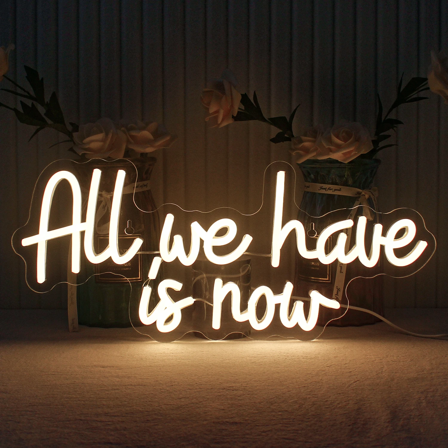 

All We Have Is Now Neon Sign Word USB Powered Neon Lights for Wedding Anniversary Party Living Room Art Wall Decor Neon Sign