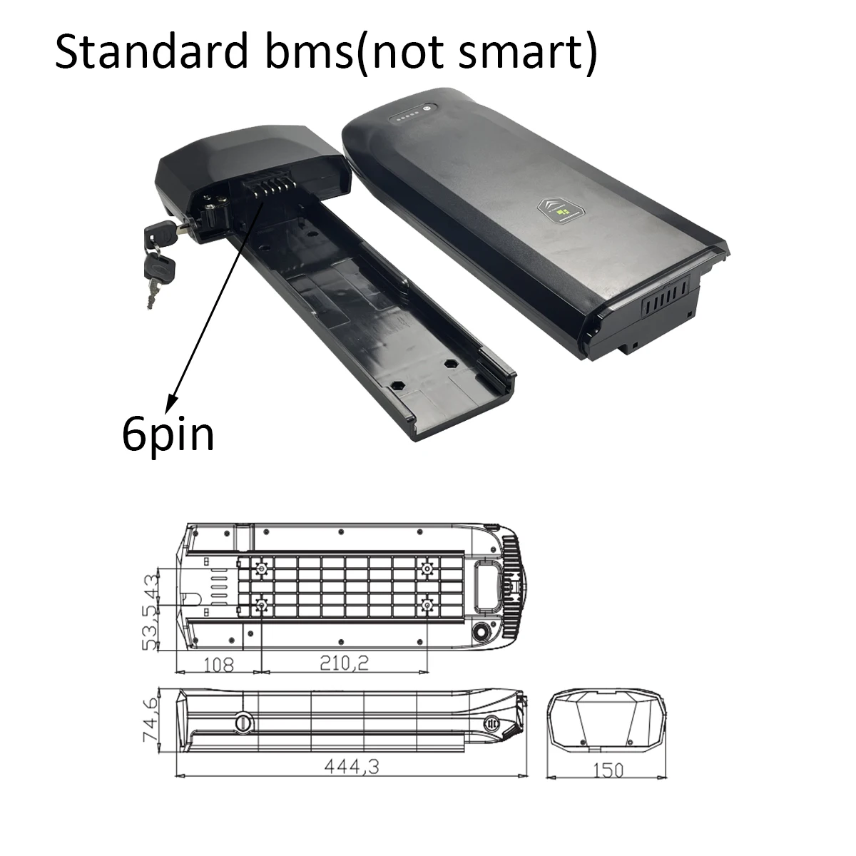 

Carrier Rear Rack 36V 48V 13Ah 15Ah 16Ah 17.5Ah for Crussis E-City 250W 350W 500W Micargi Bali DJ Super eBike with holder