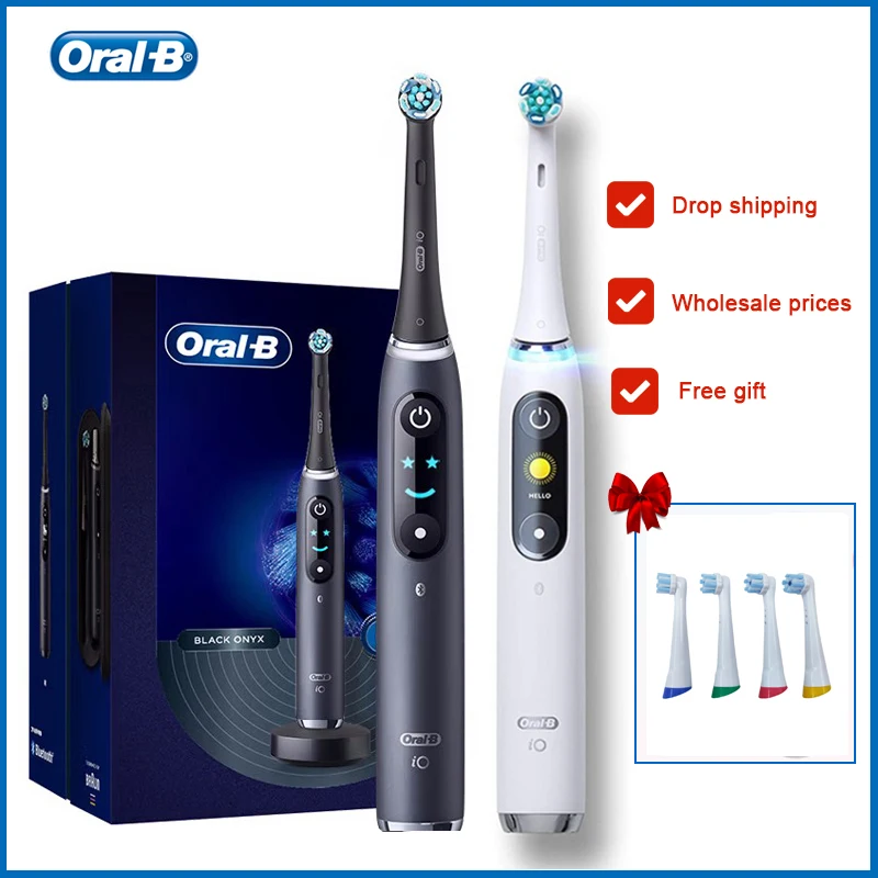 Oral B Io9 электрическая зубная щетка 3D Smart Teeth Tracking Tech зубная щетка 7 режимов Водонепроницаемая с 4 сменными головками
Oral B Io9 электрическая зубная щетка 3D Smart Teeth Tracking Tech зубная щетка 7 режимов Водонепроницаемая с 4 сменными головками