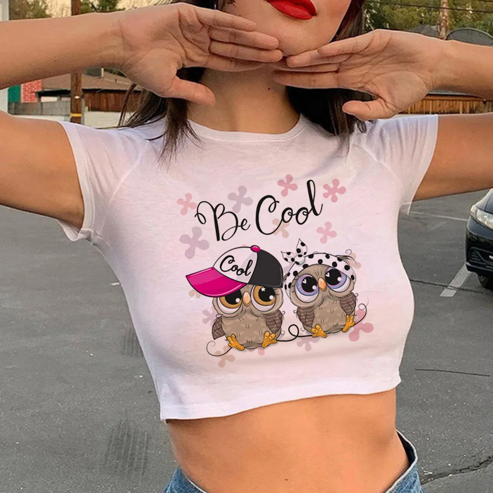 Owl t-shirts women funny graphic manga Tee female streetwear clothing
Owl t-shirts women funny graphic manga Tee female streetwear clothing