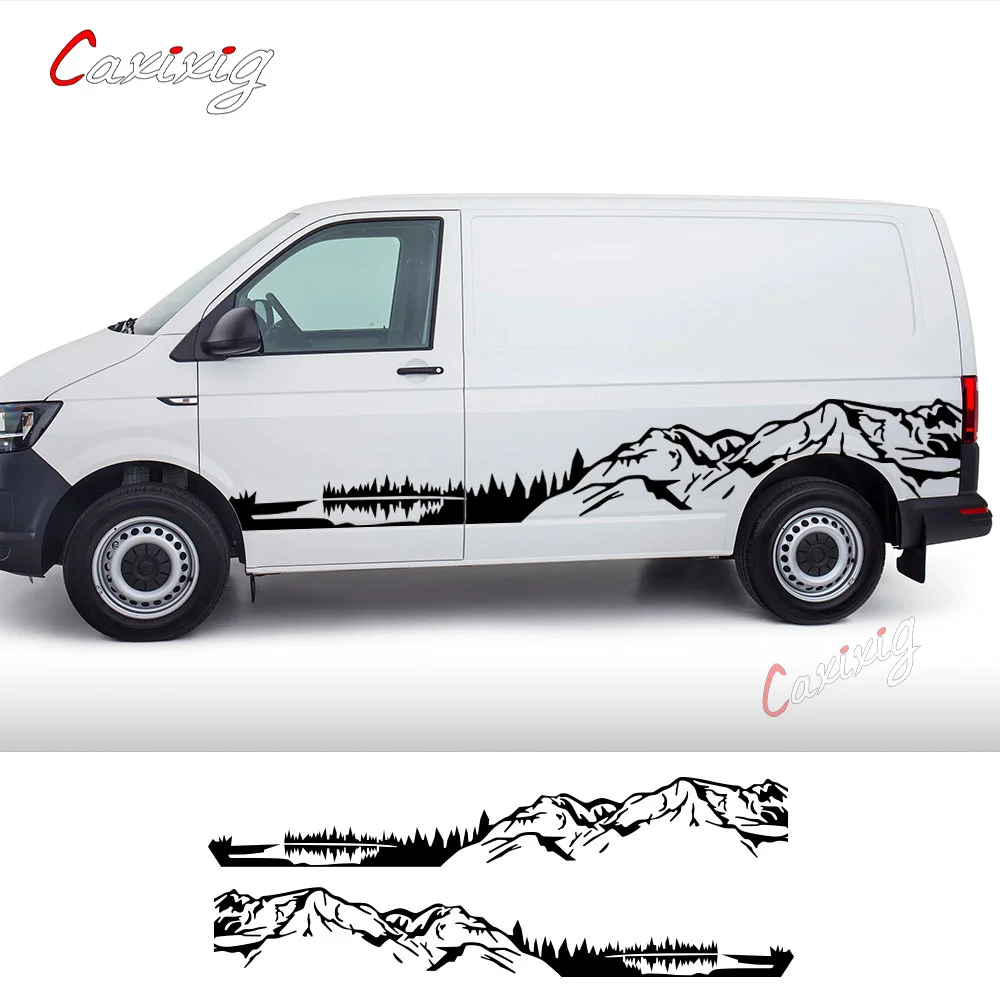 

Car Stickers For Volkswagen VW Caravelle Multivan California Transporter T3 T4 T5 T6 Accessories Camper Van Mountain Vinyl Decal