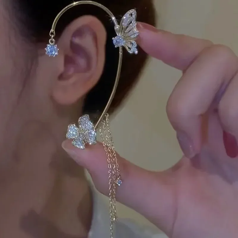 Shiny Zircon Butterfly Ear Cuff Gold Color Tassel Clip on Earrings for Women Korea Style Copper Earring Without Piercing Jewelry 27 Mallzona Se9e6e246fc65437db4a0a813b00e86c0I Shiny Zircon Butterfly Ear Cuff Gold Color Tassel Clip on Earrings for Women Korea Style Copper Earring Without Piercing Jewelry Mallzona
