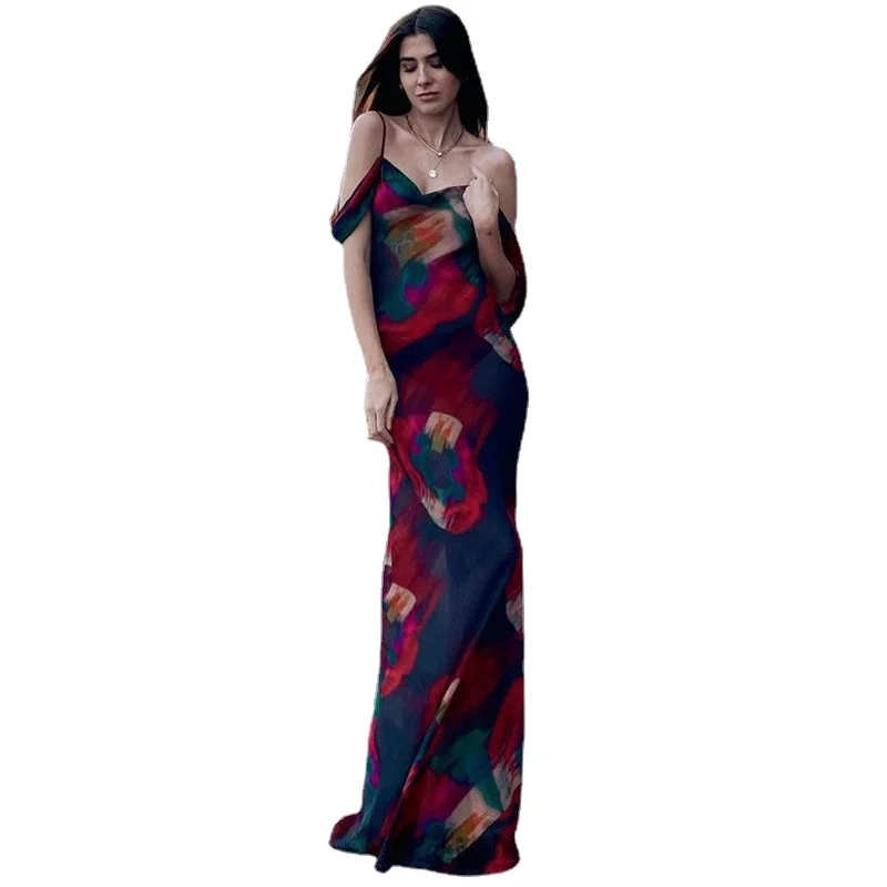 2023 New Arrival Fashionable Printed Spaghetti Strap Sleeveless High Waist Maxi Dress for Women
2023 New Arrival Fashionable Printed Spaghetti Strap Sleeveless High Waist Maxi Dress for Women
