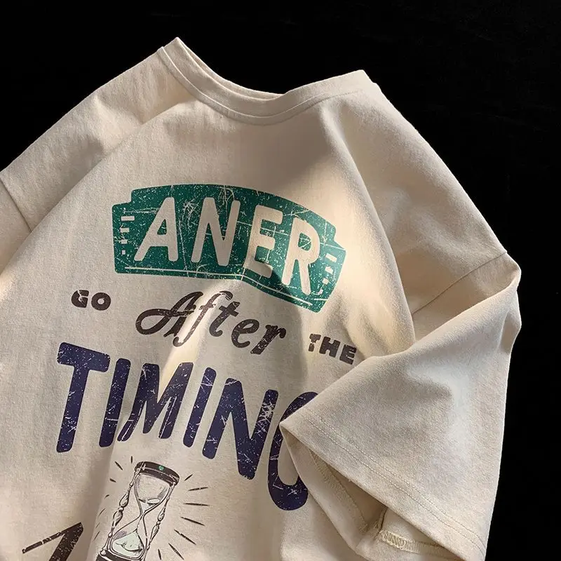 Heavy cotton American retro T-shirt men's short-sleeved summer trendy brand design couple half-sleeved casual tops men clothing
Heavy cotton American retro T-shirt men's short-sleeved summer trendy brand design couple half-sleeved casual tops men clothing