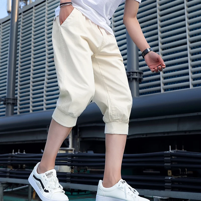 

Шорты мужские спортивные, широкие однотонные Капри, модные короткие брюки в стиле оверсайз, повседневные, S41, большие размеры, на лето