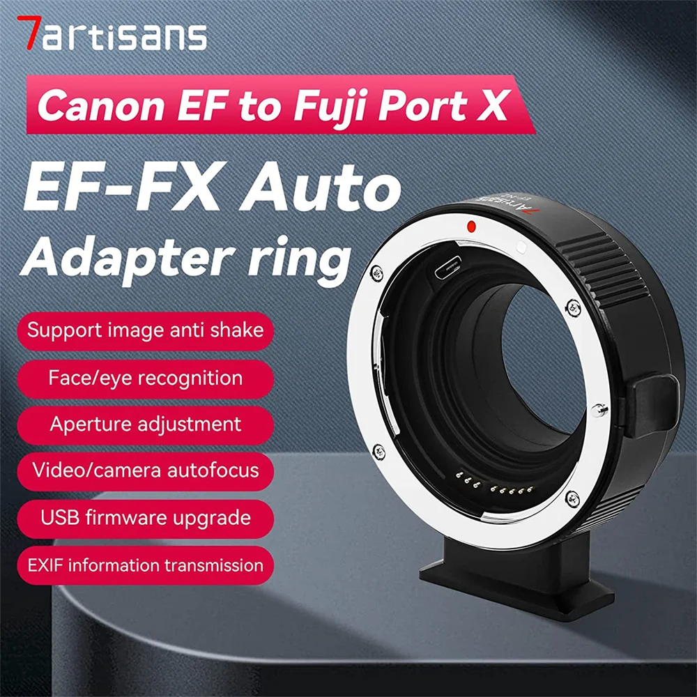 7artisans 7 artisans Auto-Focus Mount Adapter EF-FX for Canon EF Lens to FUJIFX Mount Camera XT-1 X-T2 X-T3 X-T4 X-T10 X-E1 X-A1
7artisans 7 artisans Auto-Focus Mount Adapter EF-FX for Canon EF Lens to FUJIFX Mount Camera XT-1 X-T2 X-T3 X-T4 X-T10 X-E1 X-A1
