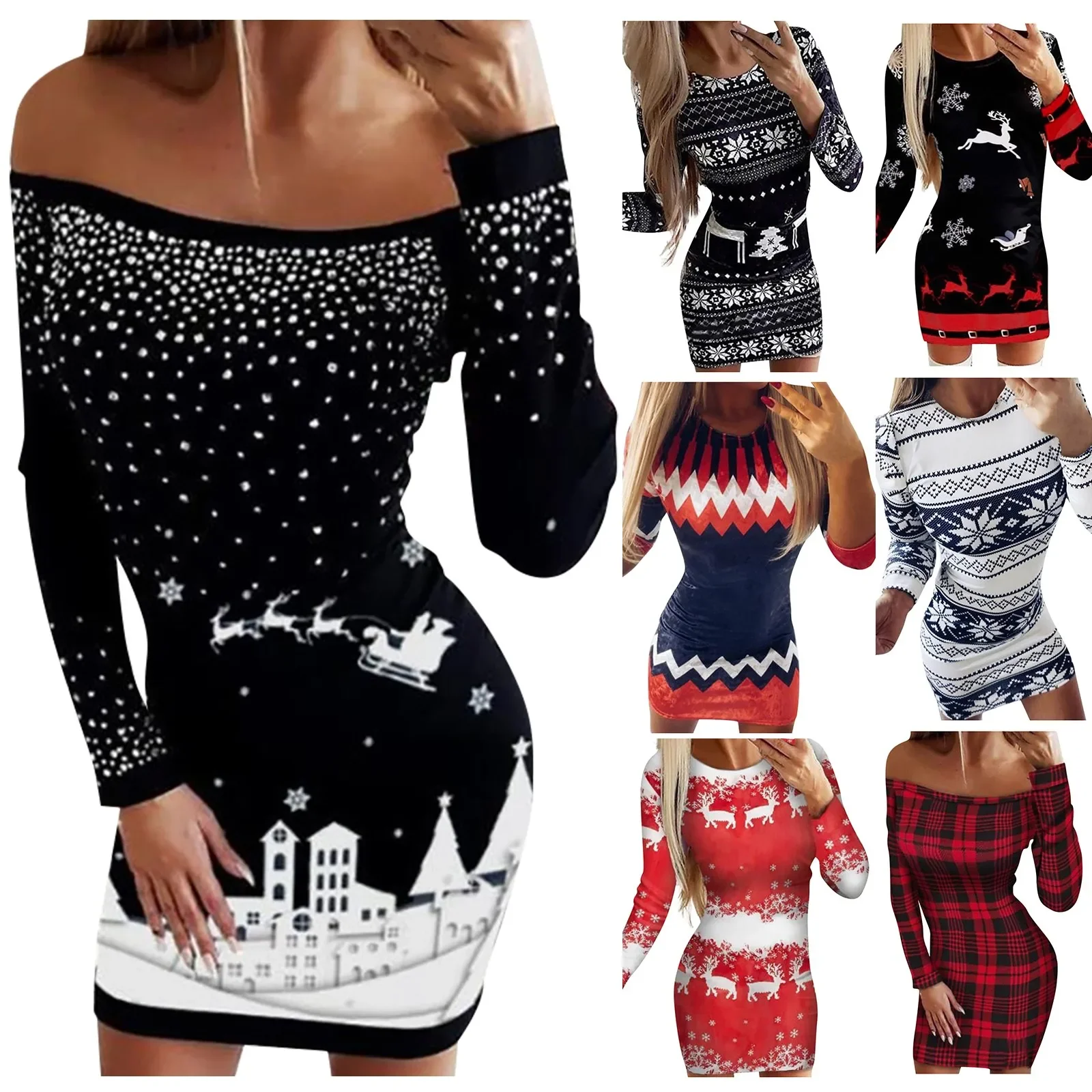 Plus Size Women's Fashion Round Neck Christmas Print Pleated Skirt Long Skirt New Fashion Simple Versatile Clothing 2023 dress
Plus Size Women's Fashion Round Neck Christmas Print Pleated Skirt Long Skirt New Fashion Simple Versatile Clothing 2023 dress