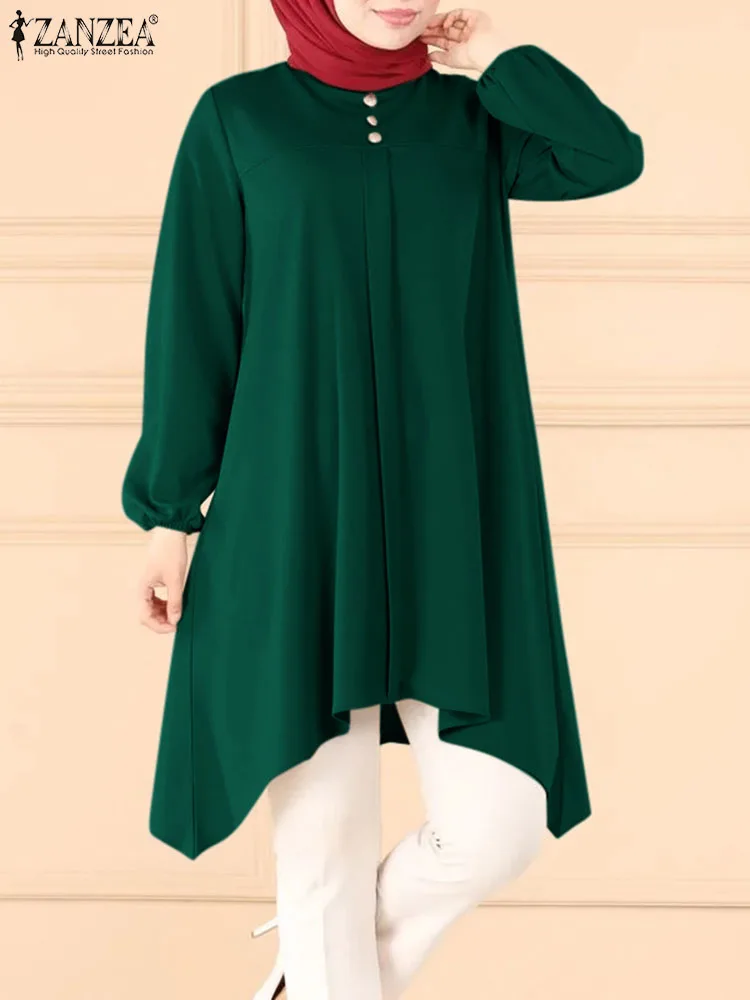 Autumn Long Sleeve Asymmetrical Muslim Blouse ZANZEA Women Elegant Solid Work Shirt Eid Mubarek Ramadan Turkey Tops Oversize
Autumn Long Sleeve Asymmetrical Muslim Blouse ZANZEA Women Elegant Solid Work Shirt Eid Mubarek Ramadan Turkey Tops Oversize