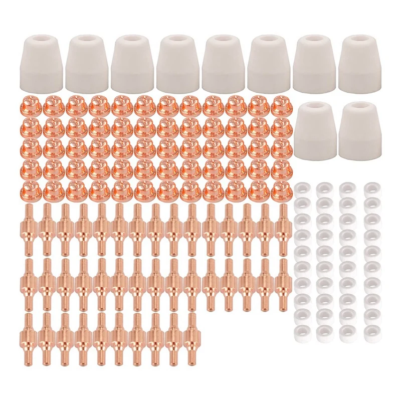 150Pcs PT-31 Air Plasma Cutting Nozzle Electrode Consumables Fit CUT-40 CUT-50D CT-312
150Pcs PT-31 Air Plasma Cutting Nozzle Electrode Consumables Fit CUT-40 CUT-50D CT-312