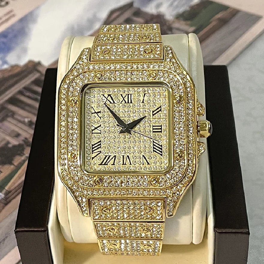 2022 Fashion NEW Hip Hop Square Watch For Men Luxury 18K Gold Waterproof Watches Full Moissanite AAA Clock Male Relogio Masculi
2022 Fashion NEW Hip Hop Square Watch For Men Luxury 18K Gold Waterproof Watches Full Moissanite AAA Clock Male Relogio Masculi