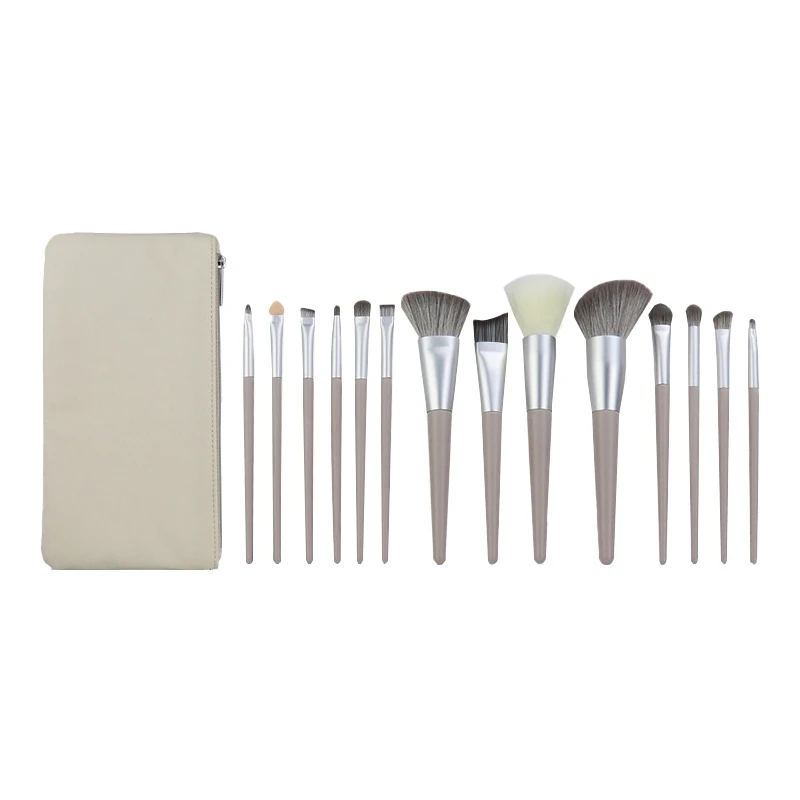 14 Pack Cream Gray Makeup Brush Set Ultra Soft Spotlight Blush Concealer Brush Portable
14 Pack Cream Gray Makeup Brush Set Ultra Soft Spotlight Blush Concealer Brush Portable