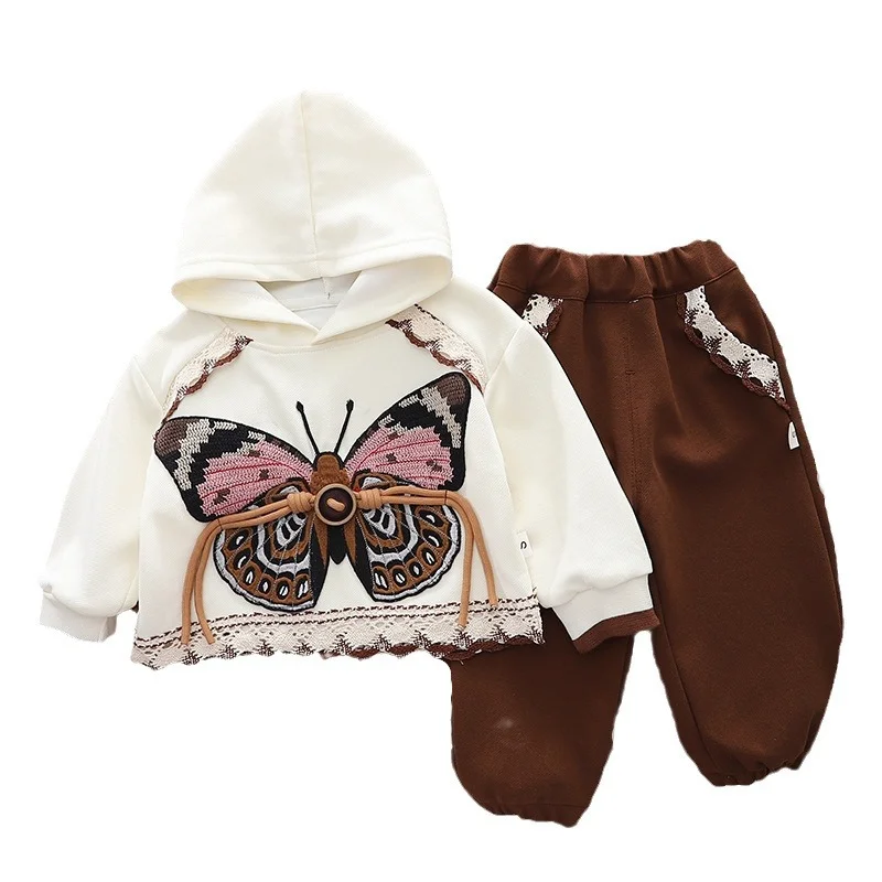 

New Spring Autumn Baby Clothes Suit Children Girls Fashion Hoodies Pants 2Pcs/Sets Toddler Casual Sports Costume Kids Tracksuits