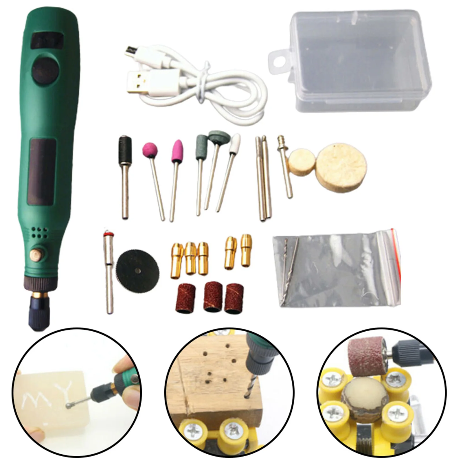 Variable Speed Grinder Set USB Charging Electric Drill Engraving Pen Kit For Cutting Engraving Jade Agate Wood Carving
Variable Speed Grinder Set USB Charging Electric Drill Engraving Pen Kit For Cutting Engraving Jade Agate Wood Carving