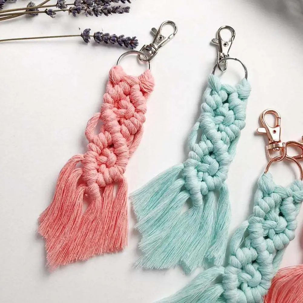 Vintage Macrame Tassel Keychain - Handwoven Boho Charm 8 Se9eefc113eb04faa951d8c176fe11d35r