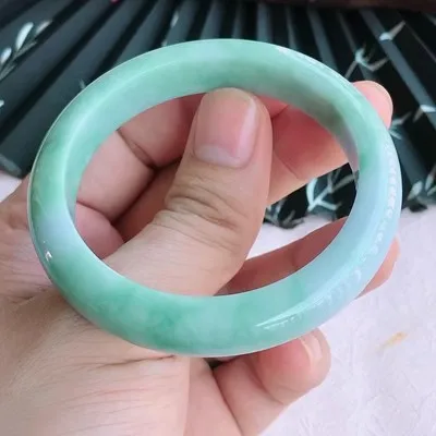 

Natural Myanmar Jade 54mm-62mm bracelet exquisite princess bracelet to send girlfriend to send mother Hetian jade