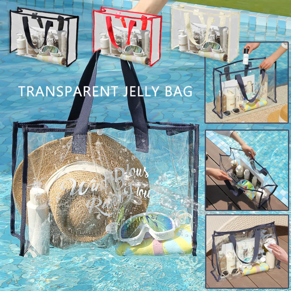New Handheld Swim Bag Cosmetic Storage Bag Multifunctional Waterproof Transparent Toiletries Bag Large Capacity Beach Bag
New Handheld Swim Bag Cosmetic Storage Bag Multifunctional Waterproof Transparent Toiletries Bag Large Capacity Beach Bag