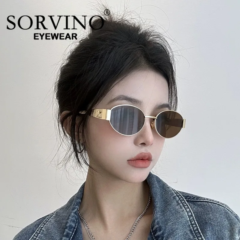 SORVINO New Oval Sunglasses Hot Style Lens Round Metal Fashion Sunglasses for Men Punk Retro Glasses Women Protection Sunglasses
SORVINO New Oval Sunglasses Hot Style Lens Round Metal Fashion Sunglasses for Men Punk Retro Glasses Women Protection Sunglasses