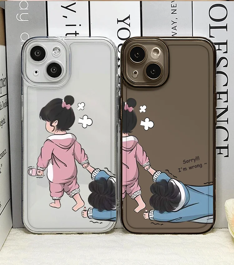 Funny Lovers Cute Girl Boy Couple Phone Case for IPhone 16 Pro Max 15 14 13 12 11 Mini X XR XS SE2 7 8 14 Plus Soft Cover fundas Funny Lovers Cute Girl Boy Couple Phone Case for IPhone 16 Pro Max 15 14 13 12 11 Mini X XR XS SE2 7 8 14 Plus Soft Cover fundas
