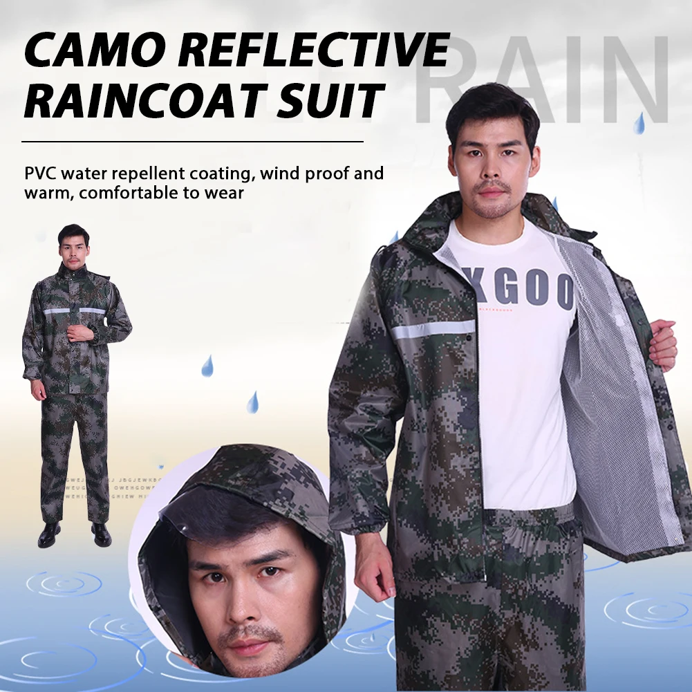 Rainsuit With Jacket Pants Long-Sleeve Breathable Snowsuit For Daily Wear
Rainsuit With Jacket Pants Long-Sleeve Breathable Snowsuit For Daily Wear