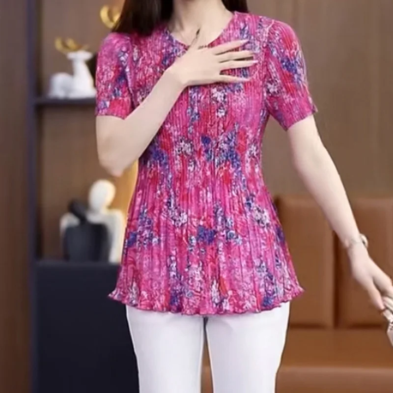 2024 New Summer Sexy Oversized Aesthetic Chinese Style T-shirts for Women T-shirts for Women Splicing O Neck Short Sleeve Tops
2024 New Summer Sexy Oversized Aesthetic Chinese Style T-shirts for Women T-shirts for Women Splicing O Neck Short Sleeve Tops