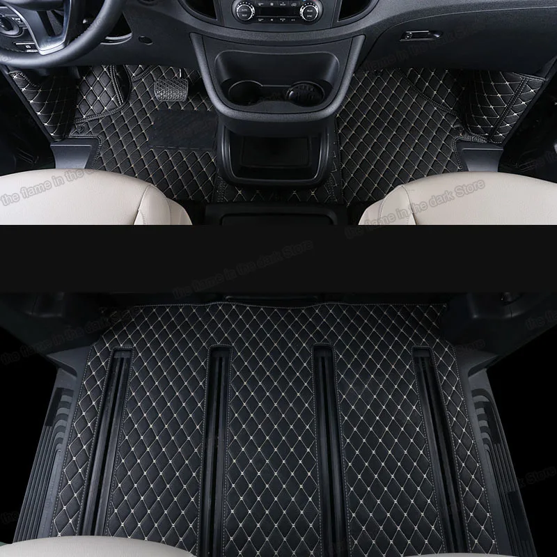 

leather car floor mats for mercedes benz v class Valente Vito Metris w447 2014 2020 2019 2018 2017 2021 2022 carpet v260 v220