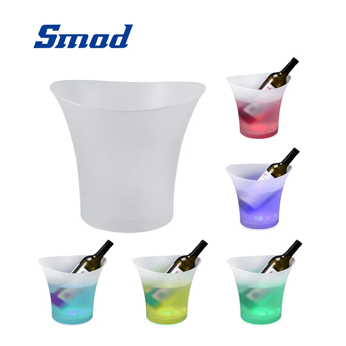 Smad LED Ice Bucket 5Pcs 7 Colors 5L for Bar Night Club Light Up for Champagne with AA Battery Home Appliance Cube Kitchen
Smad LED Ice Bucket 5Pcs 7 Colors 5L for Bar Night Club Light Up for Champagne with AA Battery Home Appliance Cube Kitchen