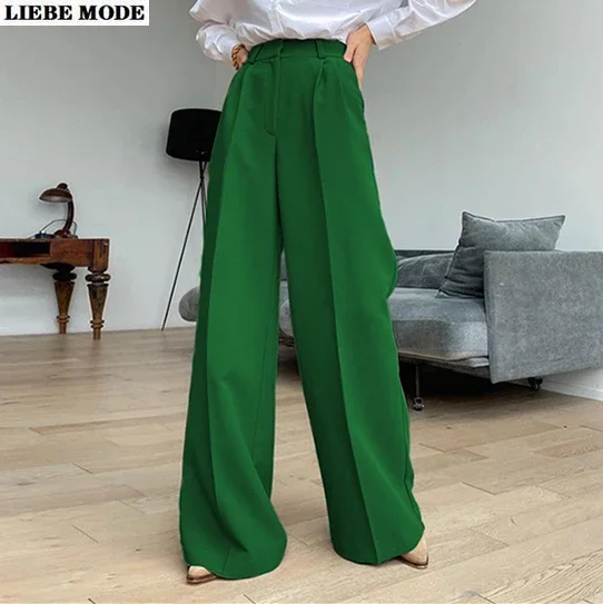 Women's Wide Leg Pants High Waisted Business Casual Work Trousers Formal Long Straight Suit Pants Spring Autumn Pantalon Femme
Women's Wide Leg Pants High Waisted Business Casual Work Trousers Formal Long Straight Suit Pants Spring Autumn Pantalon Femme