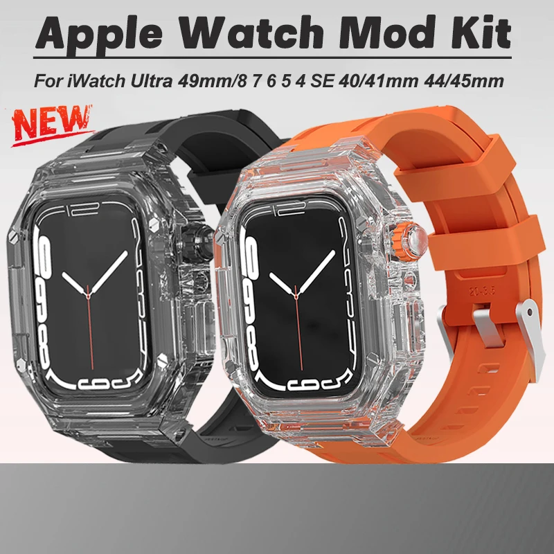 Прозрачный комплект для Apple Watch Ultra 49 мм 8 7 45 мм 41 мм, пластиковая защита для спортивного браслета iWatch Series 6 SE 5 44 мм 40 мм
Прозрачный комплект для Apple Watch Ultra 49 мм 8 7 45 мм 41 мм, пластиковая защита для спортивного браслета iWatch Series 6 SE 5 44 мм 40 мм