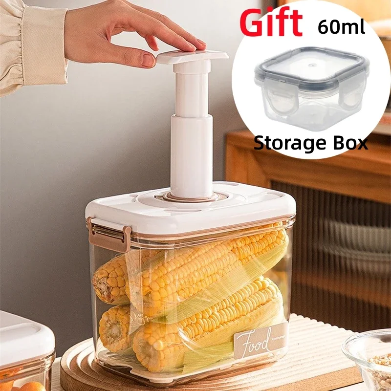 Food Vacuum Storage Box Sealed Fresh-Keeping Box Large Capacity Food Dispenser Transparent Storage Container With Vacuum Pump
Food Vacuum Storage Box Sealed Fresh-Keeping Box Large Capacity Food Dispenser Transparent Storage Container With Vacuum Pump