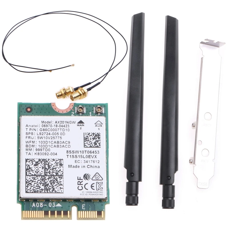WiFi Key E M.2 CNVio2 Desktop Adapter BT 5.0 Wireless 802.11ax 2.4G/5G/ Support MU-MIMO AX201NGW Gigabit Network Card Dropship
WiFi Key E M.2 CNVio2 Desktop Adapter BT 5.0 Wireless 802.11ax 2.4G/5G/ Support MU-MIMO AX201NGW Gigabit Network Card Dropship