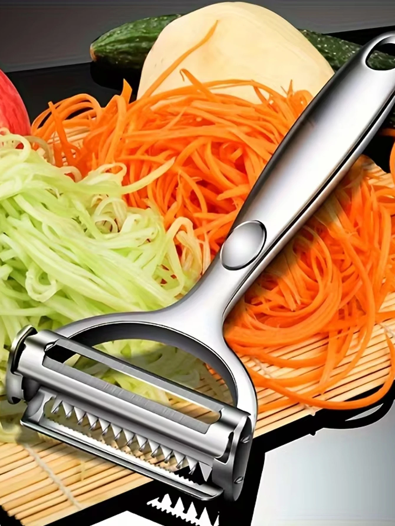 Kitchen Vegetable Peeler Stainless Steel Melon Planer Double-Head Peeler Household Multiple-Function Fruit And Vegetable Peeler Kitchen Vegetable Peeler Stainless Steel Melon Planer Double-Head Peeler Household Multiple-Function Fruit And Vegetable Peeler