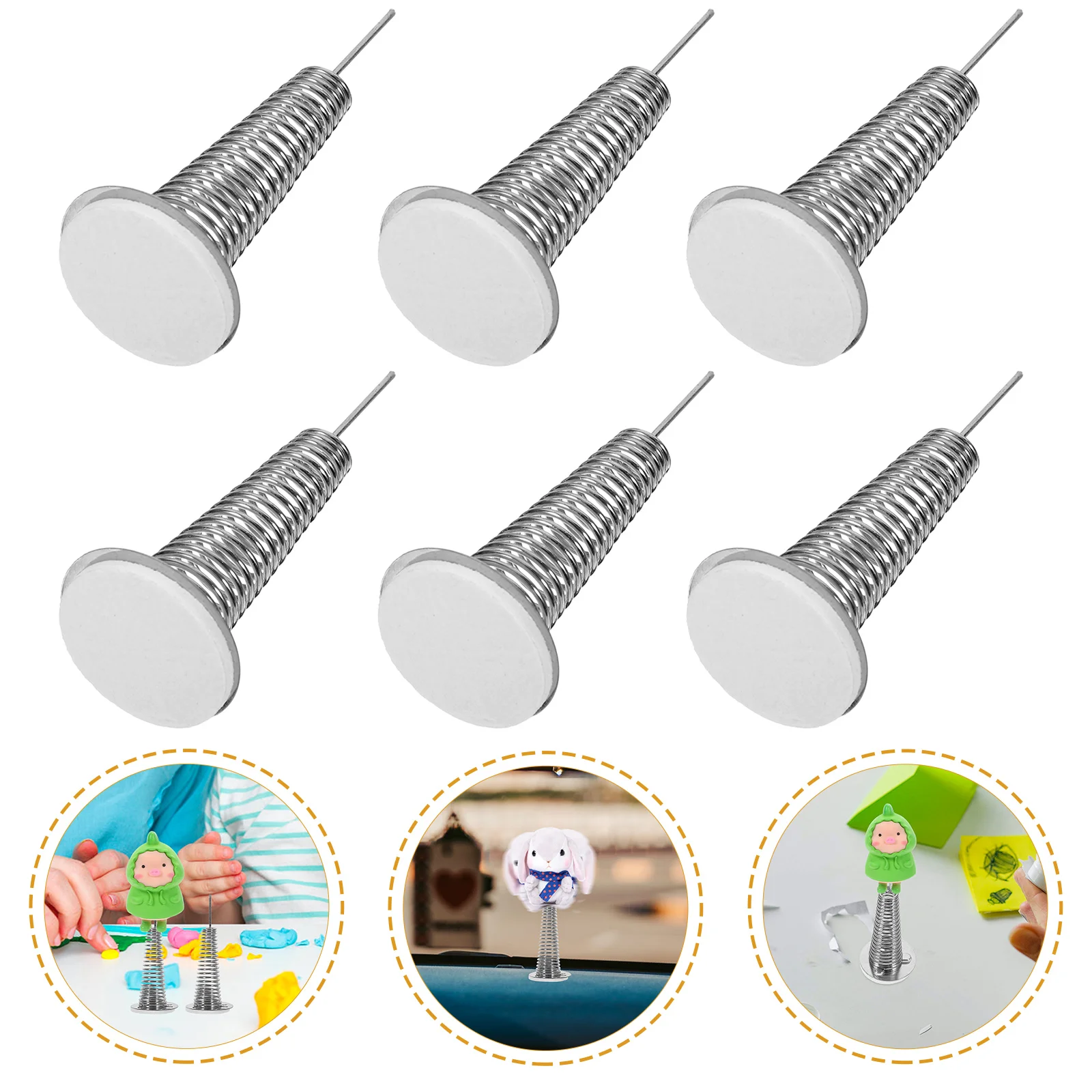 4/10/12pc Clay Ornament Spring Base Adhesive Spring Base Fortune Cat Spring Base Doll Swing Spring Car Dashboard Base Clay Decor
4/10/12pc Clay Ornament Spring Base Adhesive Spring Base Fortune Cat Spring Base Doll Swing Spring Car Dashboard Base Clay Decor