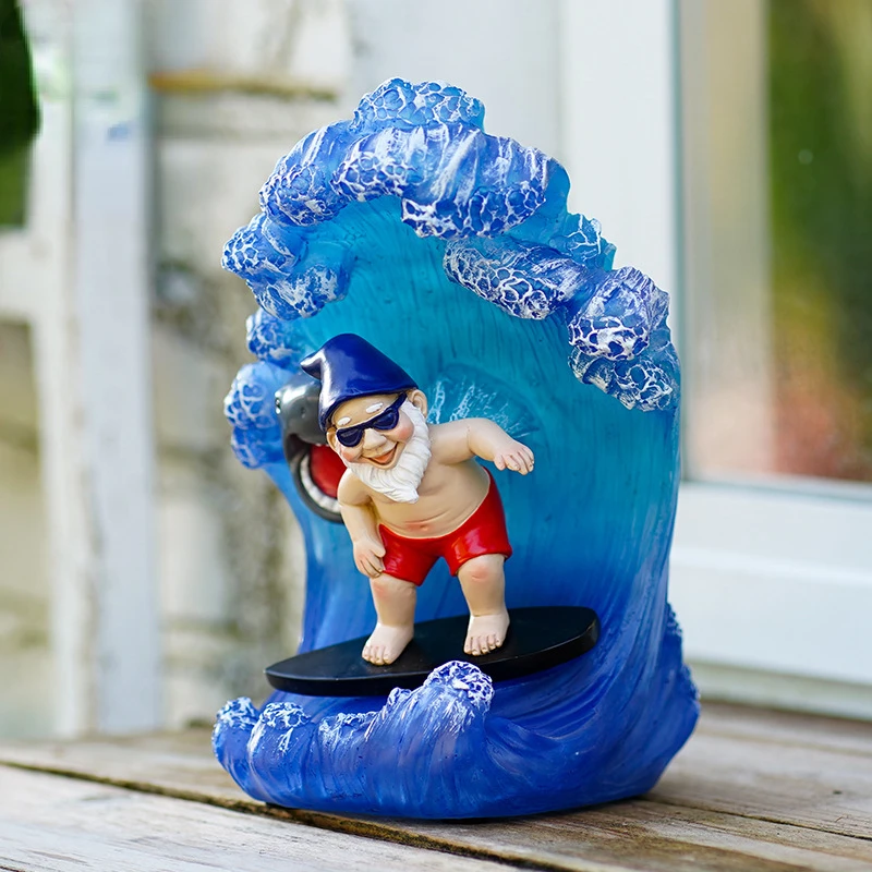 Surfing Dwarf Decoration LED Solar Light, Garden Decoration, Gift Resin Crafts, 19cm
Surfing Dwarf Decoration LED Solar Light, Garden Decoration, Gift Resin Crafts, 19cm