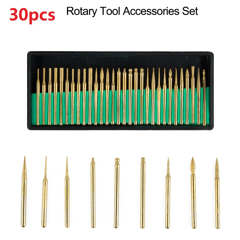 30Pcs/Set 3mm Shank Diamond Grinding Burr Needle Point Engraving Carving Polishing Glass Wood Jade Stone Drill Bits Set
30Pcs/Set 3mm Shank Diamond Grinding Burr Needle Point Engraving Carving Polishing Glass Wood Jade Stone Drill Bits Set