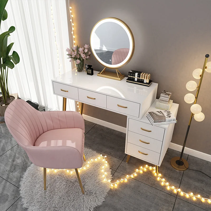 Makeup Bedroom Storage Cabinet Vanity Modern Minimalist White Dresser Led Mirror Luxury Tavoli Da Trucco Nordic Furniture LJ50DT
Makeup Bedroom Storage Cabinet Vanity Modern Minimalist White Dresser Led Mirror Luxury Tavoli Da Trucco Nordic Furniture LJ50DT